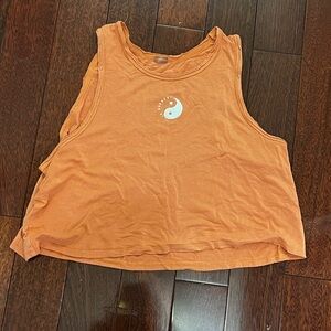 Orange Sleeveless Crop Top